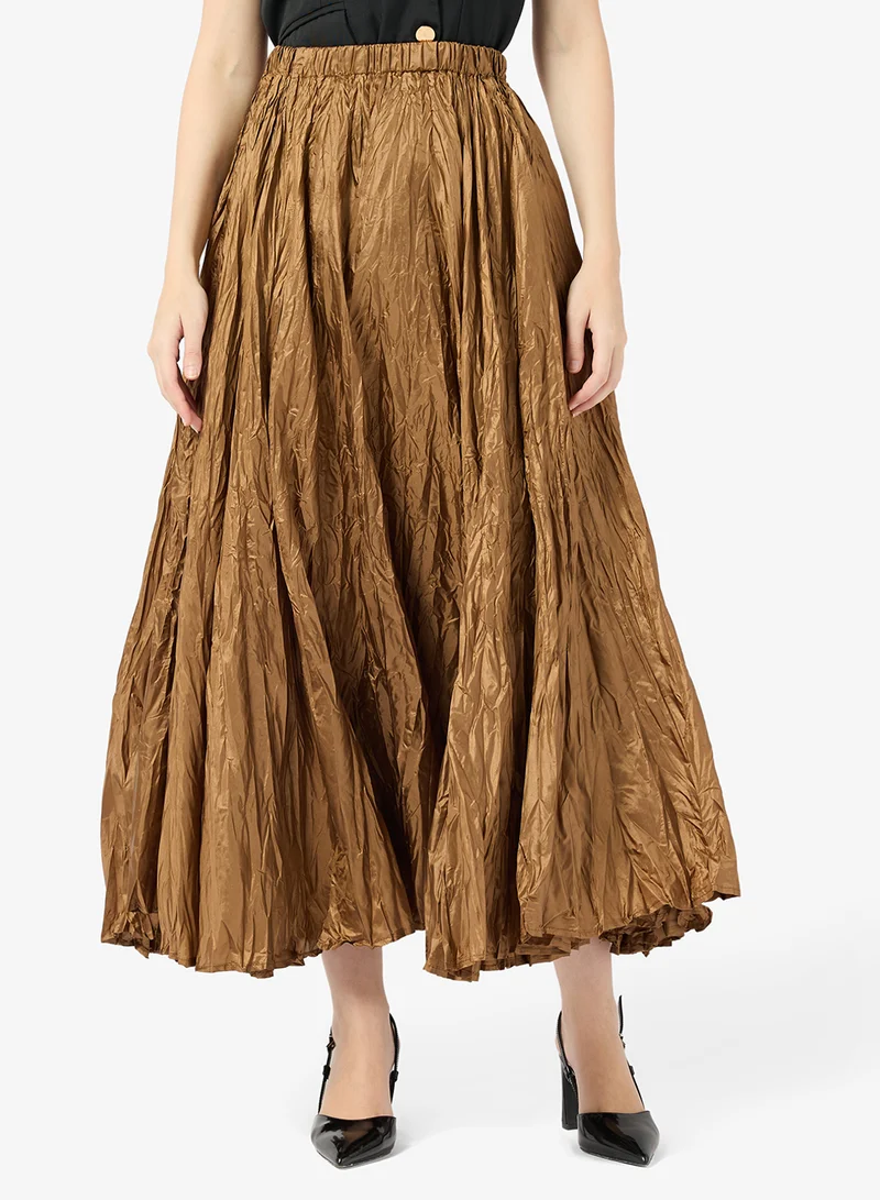 ايلا Crinkled A-line Skirt